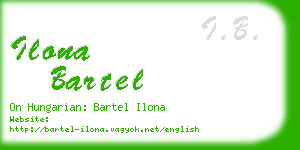 ilona bartel business card